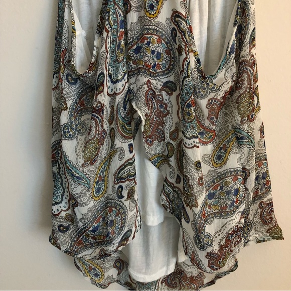 Paisley breezy layered tank top- size small - Picture 6 of 6